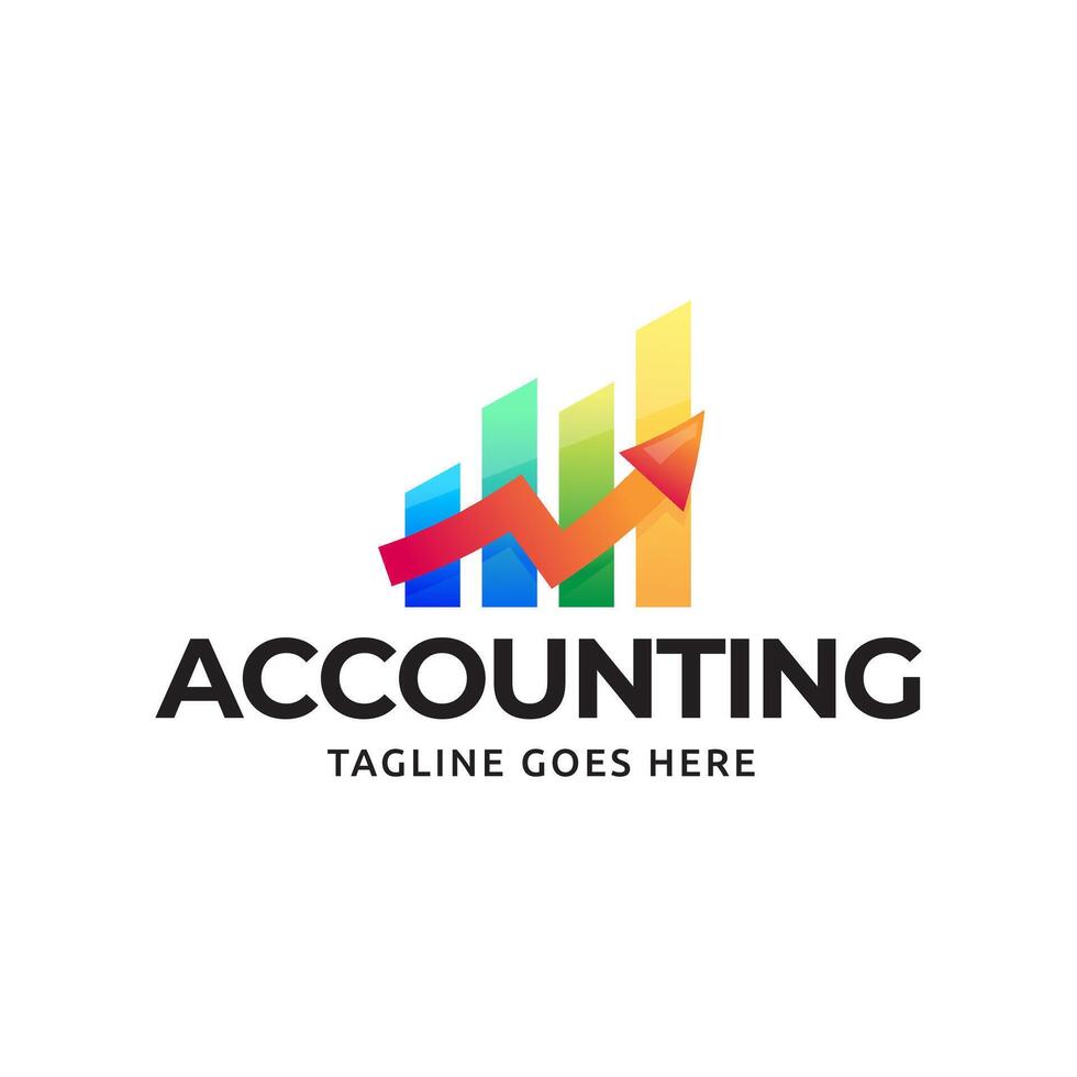 Accounting logo design template vector