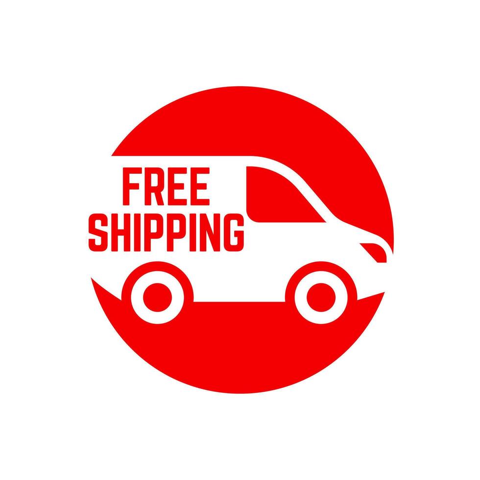 Free shipping logo on a white background vector