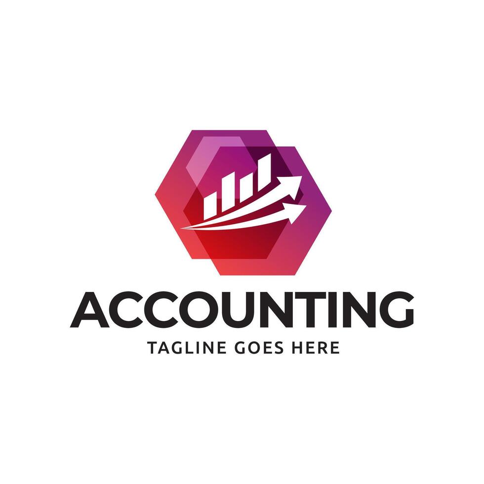 Accounting logo template vector