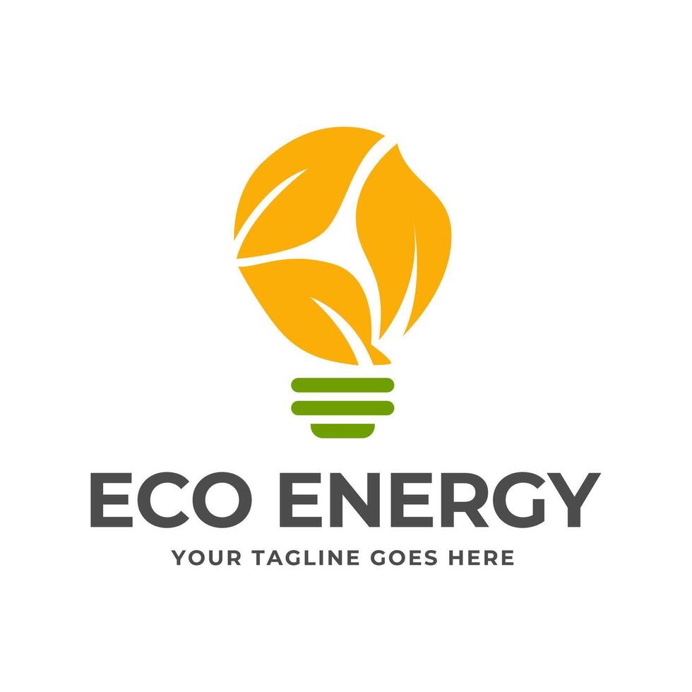Eco energy logo template vector