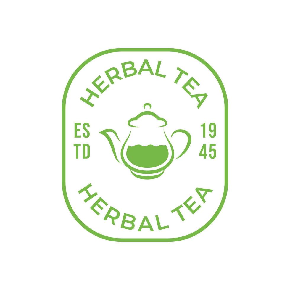The logo for herbal tea vector