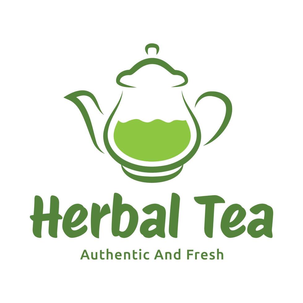 Herbal tea logo design vector
