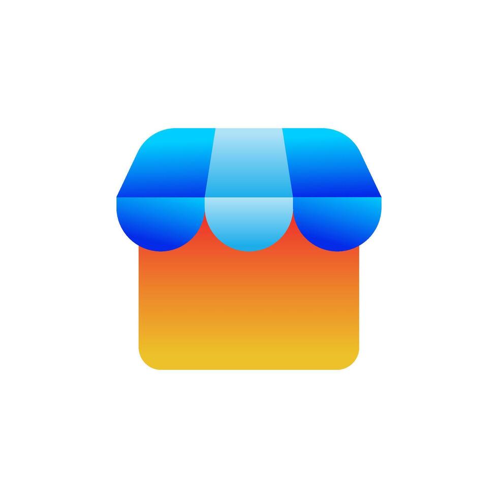 The icon for a shop on a white background vector