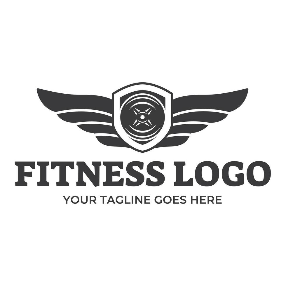 Fitness logo template vector