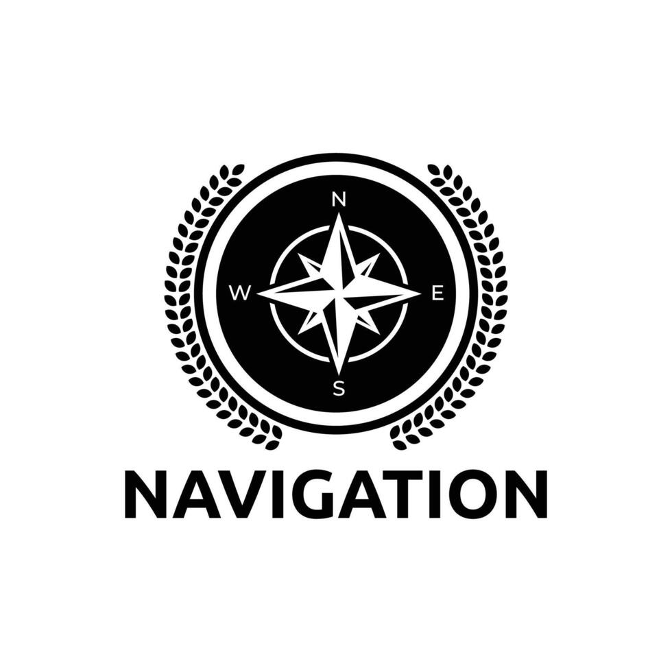 Navigation logo design vector
