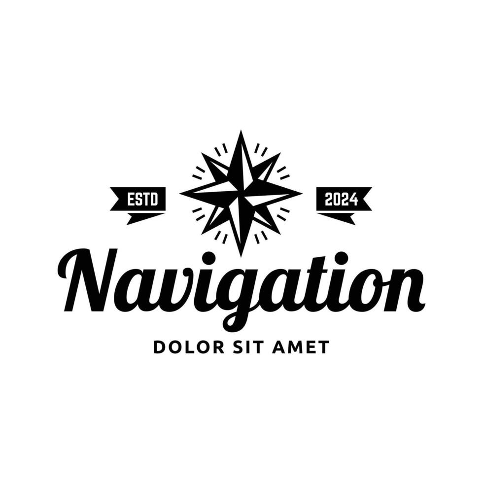 The logo for navigation is shown vector