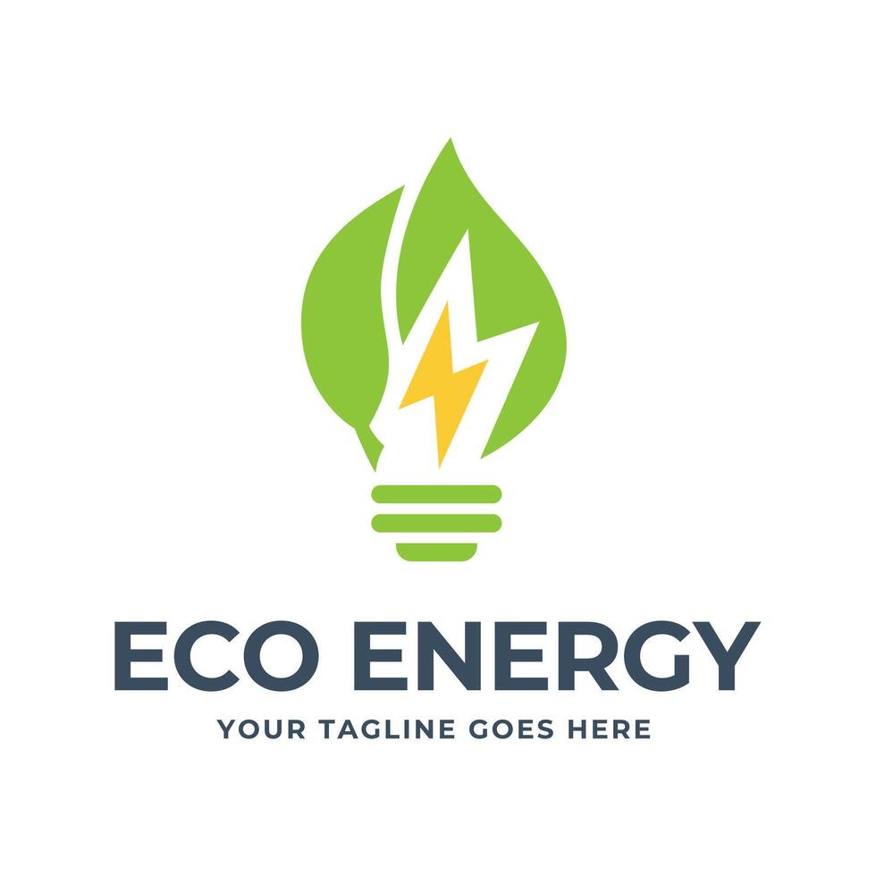 Eco energy logo template vector