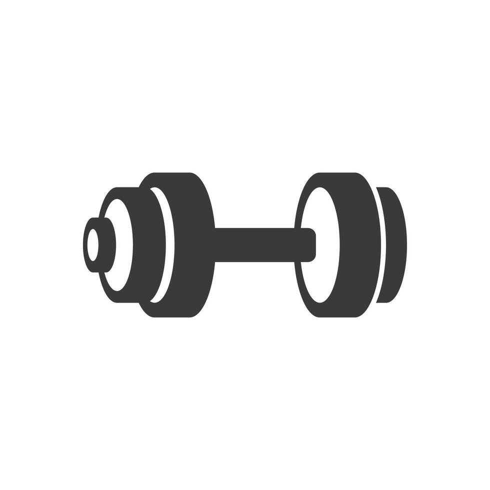 Dumbbell icon isolated on white background vector