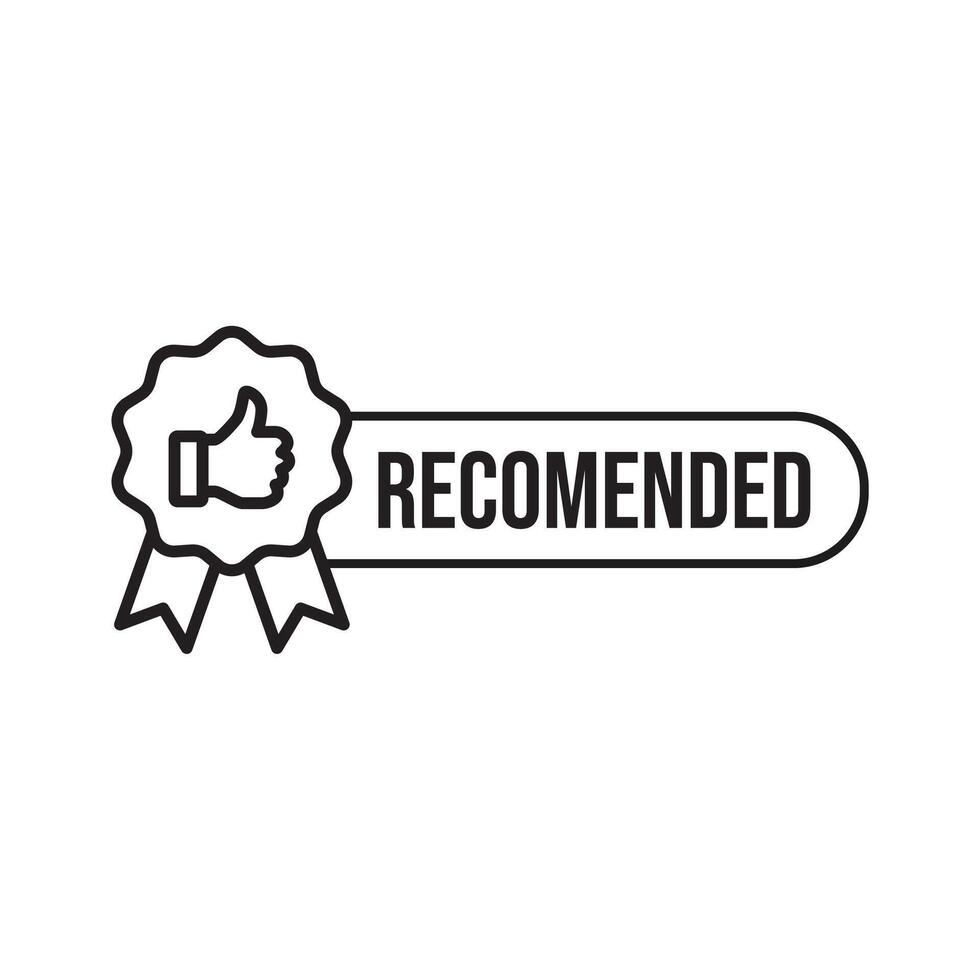 Recommended icon illustration vector