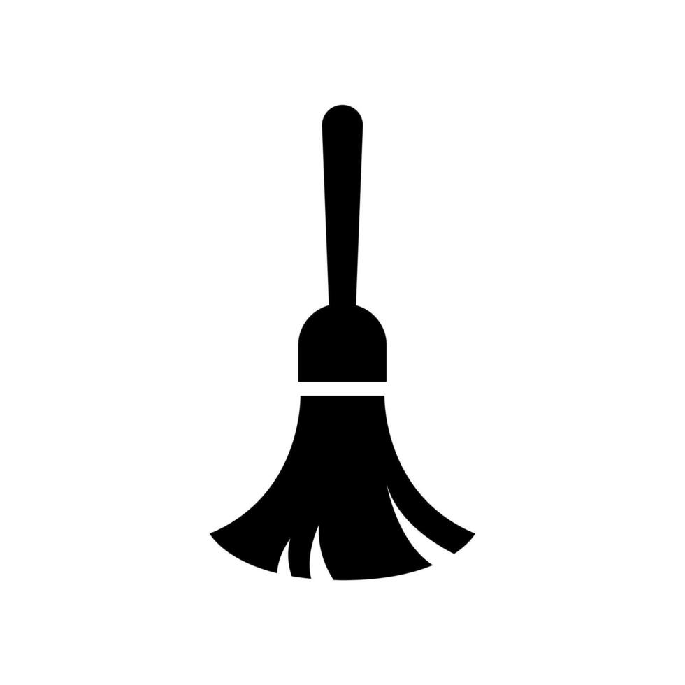 A broom icon on a white background vector