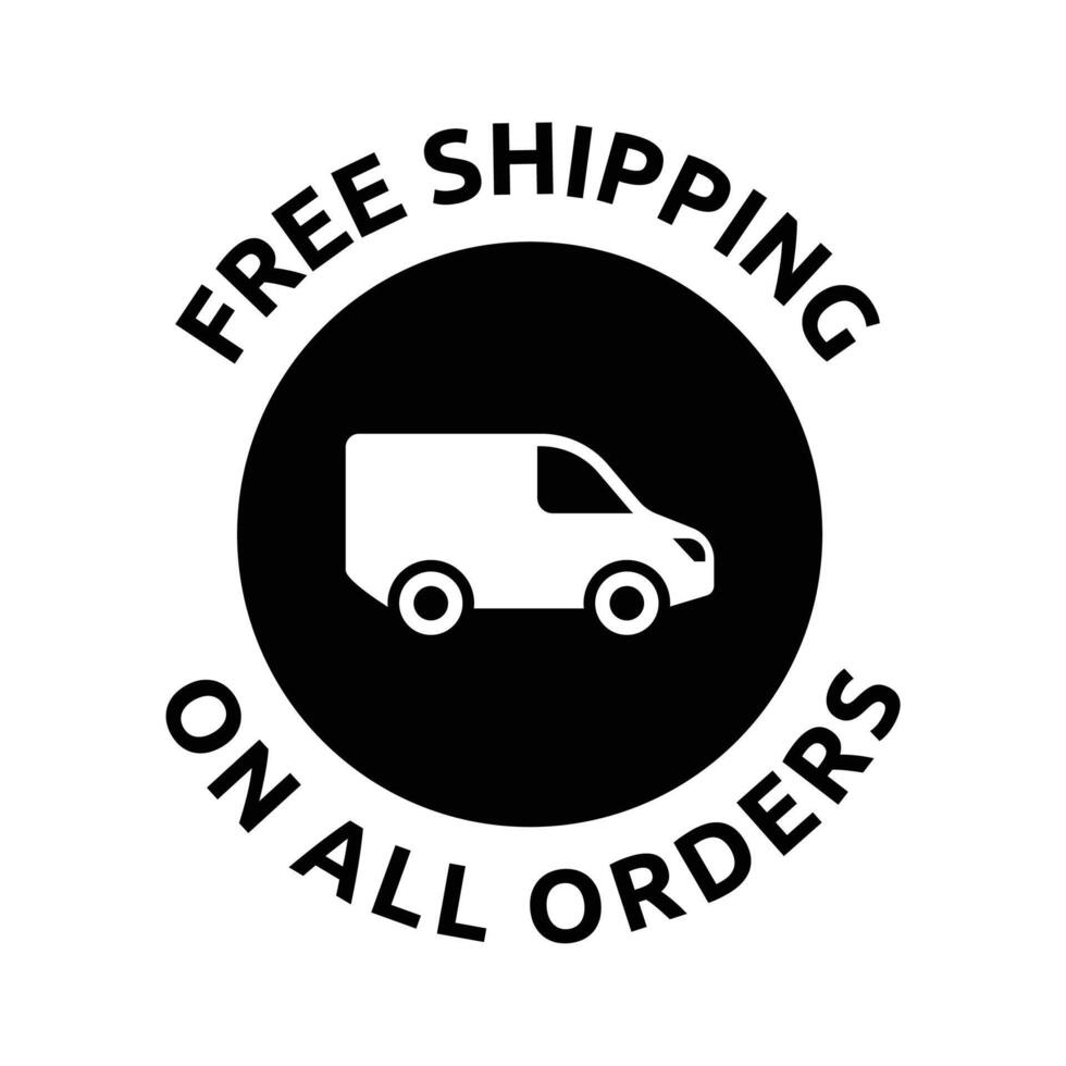 Free shipping on all orders vector
