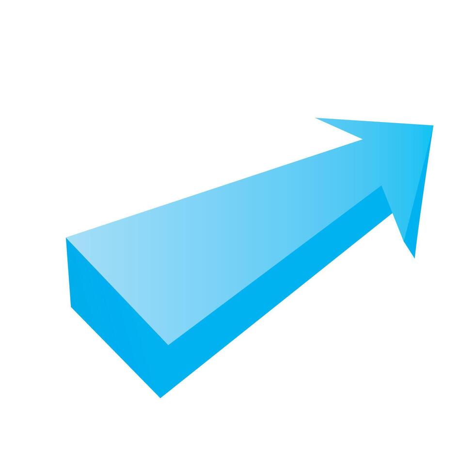 Blue arrow icon on white background. flat style. blue arrow icon for your web site design, logo, app, UI. up arrow symbol vector