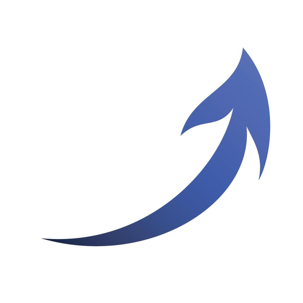 Blue arrow icon on white background. flat style. blue arrow icon for your web site design, logo, app, UI. up arrow symbol vector