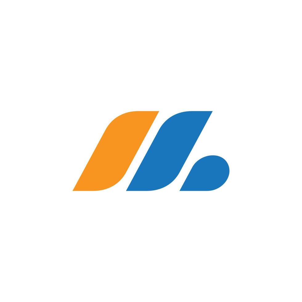 letter ib stripes geometricc colorful simple logo vector