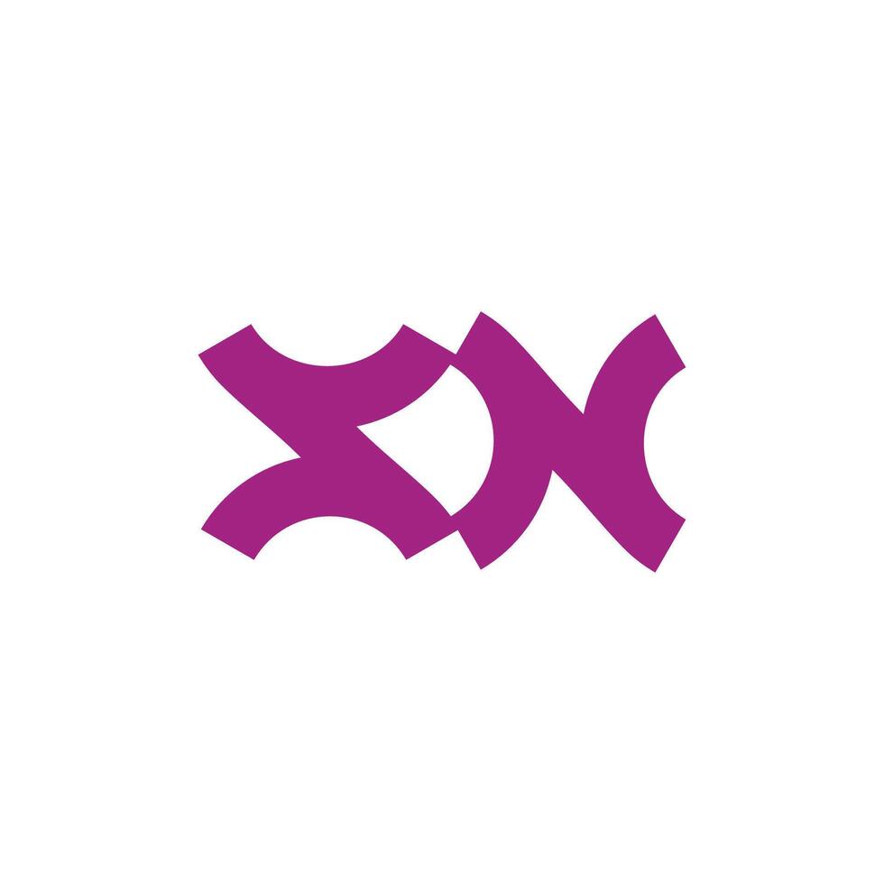 letter sn curves linked triangle simple logo vector
