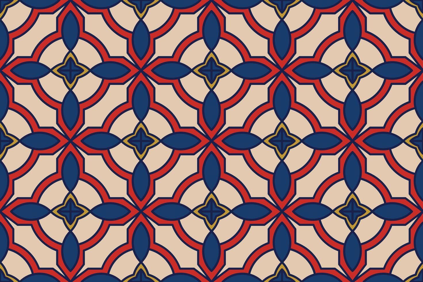 seamless geometric ornamental pattern. Tile mosaic vibrant texture Decorative bright colorful background. repeatable symmetry print vector
