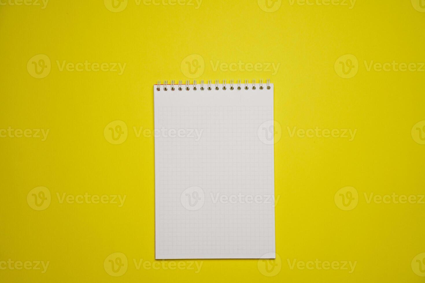 Notebook mockup with blank white blank for design and advertising. Notepad photo