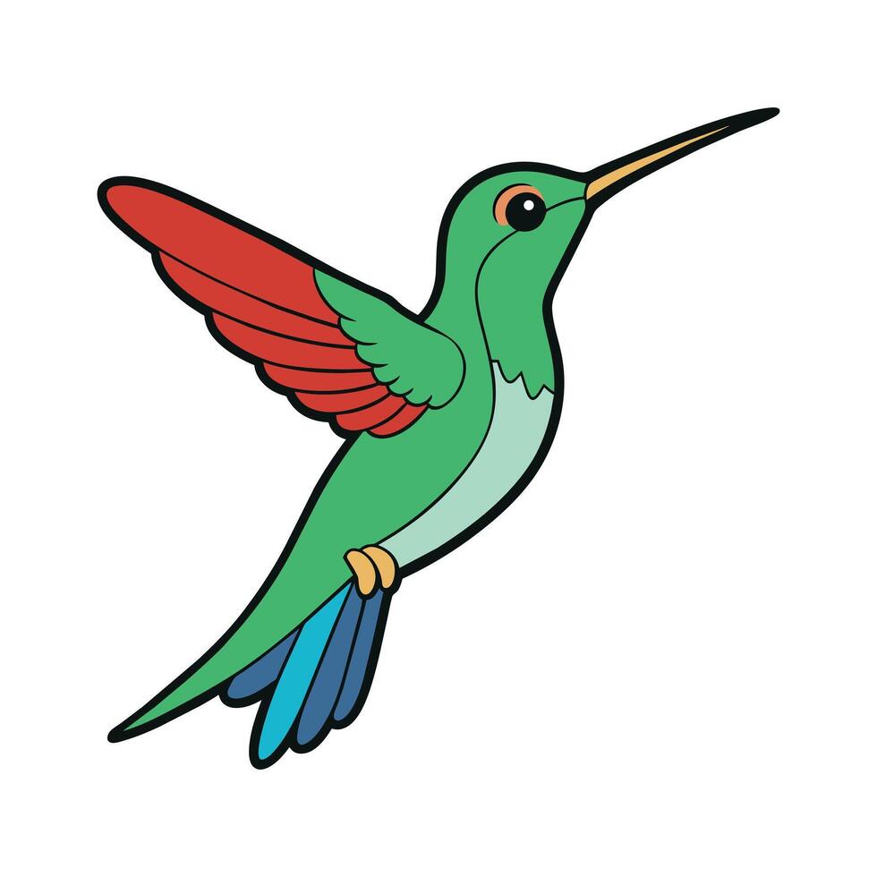 A humming bird flying designed on white background vector