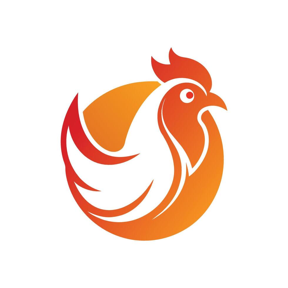 Illustration of a Firm Chicken Logo Icon vector