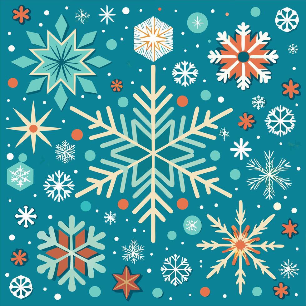 Snowflakes on a blue background vector