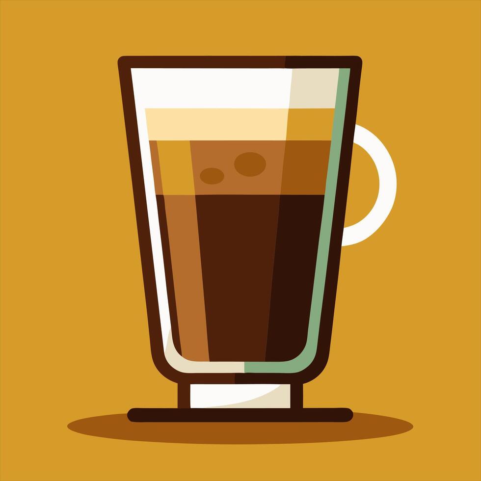 Coffee cup icon on a yellow background vector
