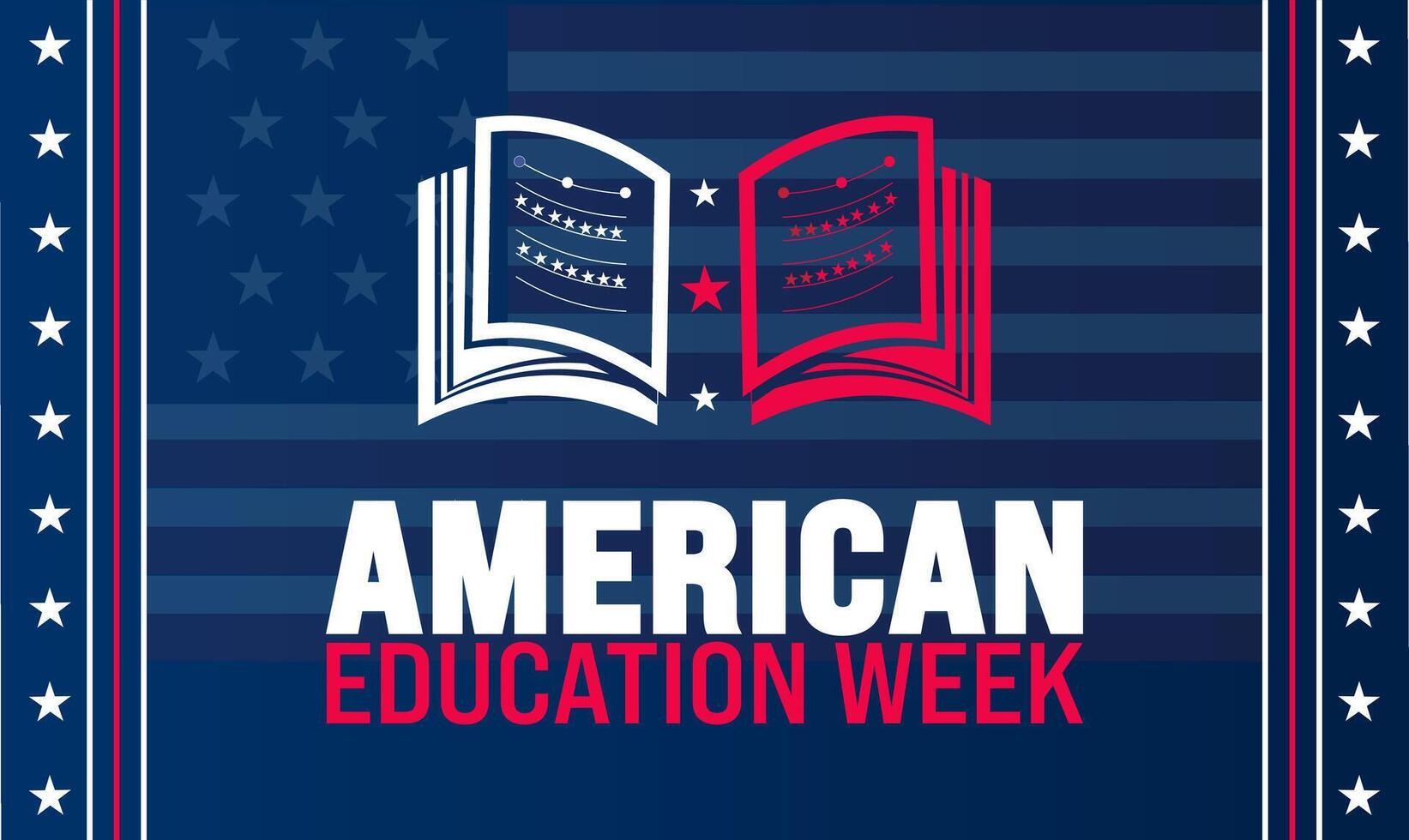 November is American Education Week background template. Holiday concept. suitable for placard, background,Greeting Card, Poster design template with text inscription, standard Social Media Post. vector