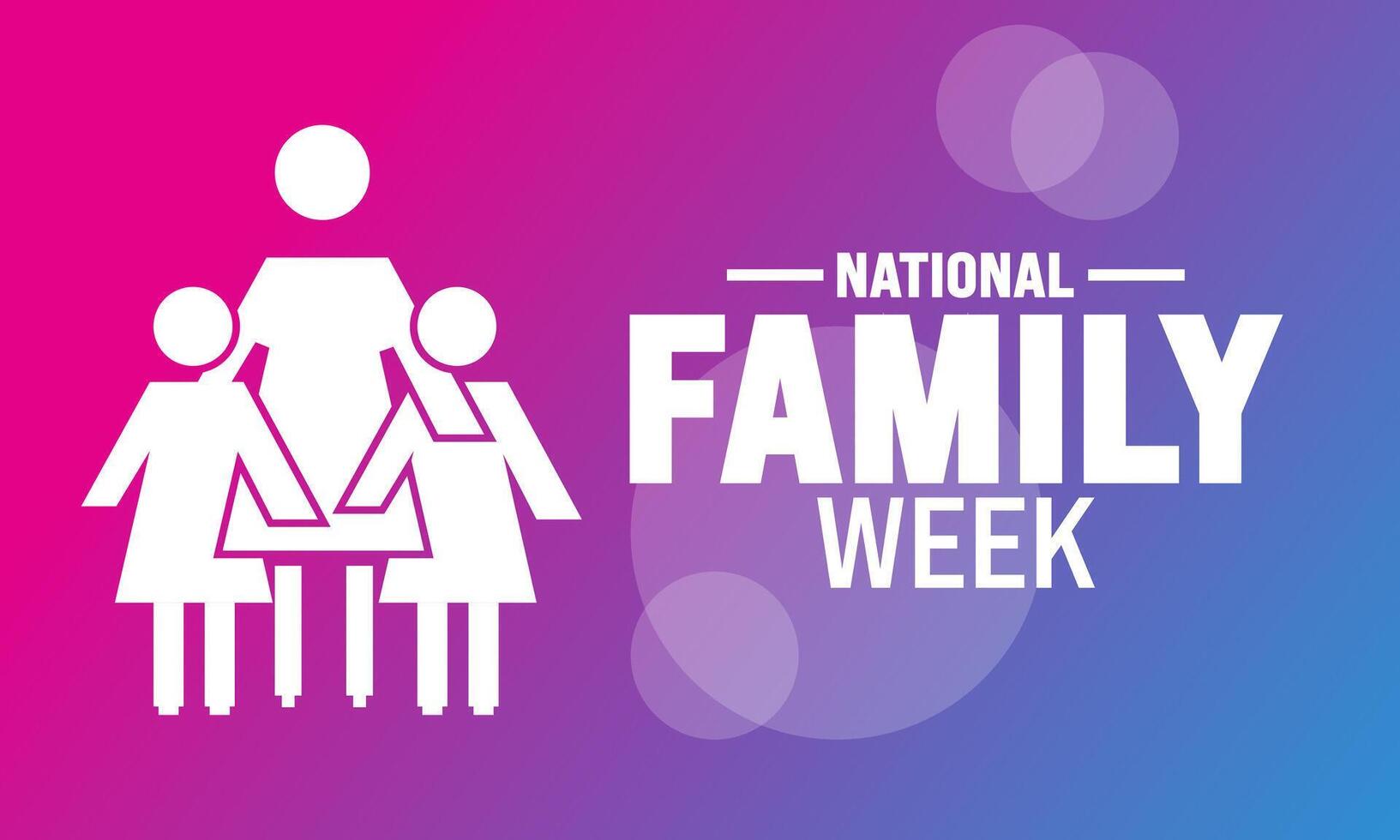 November is Family Week background template. Holiday concept. suitable for placard, background,Greeting Card, Poster design template with text inscription, standard Social Media Post. vector