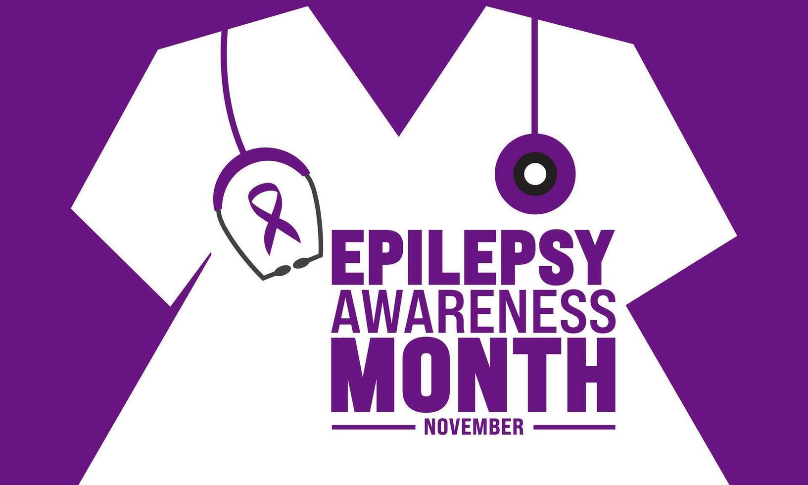 National epilepsy awareness month campaign observed in November . Holiday concept. suitable for placard, background,Greeting Card, Poster design template with text inscription vector