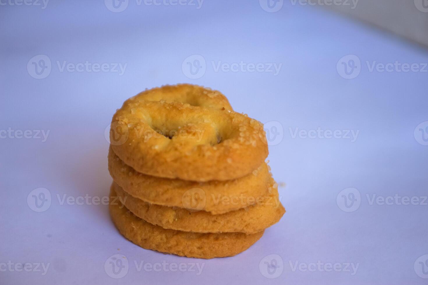 Danish butter cookies, Close up of butter cookies coated with white sugar, sweet cookies photo