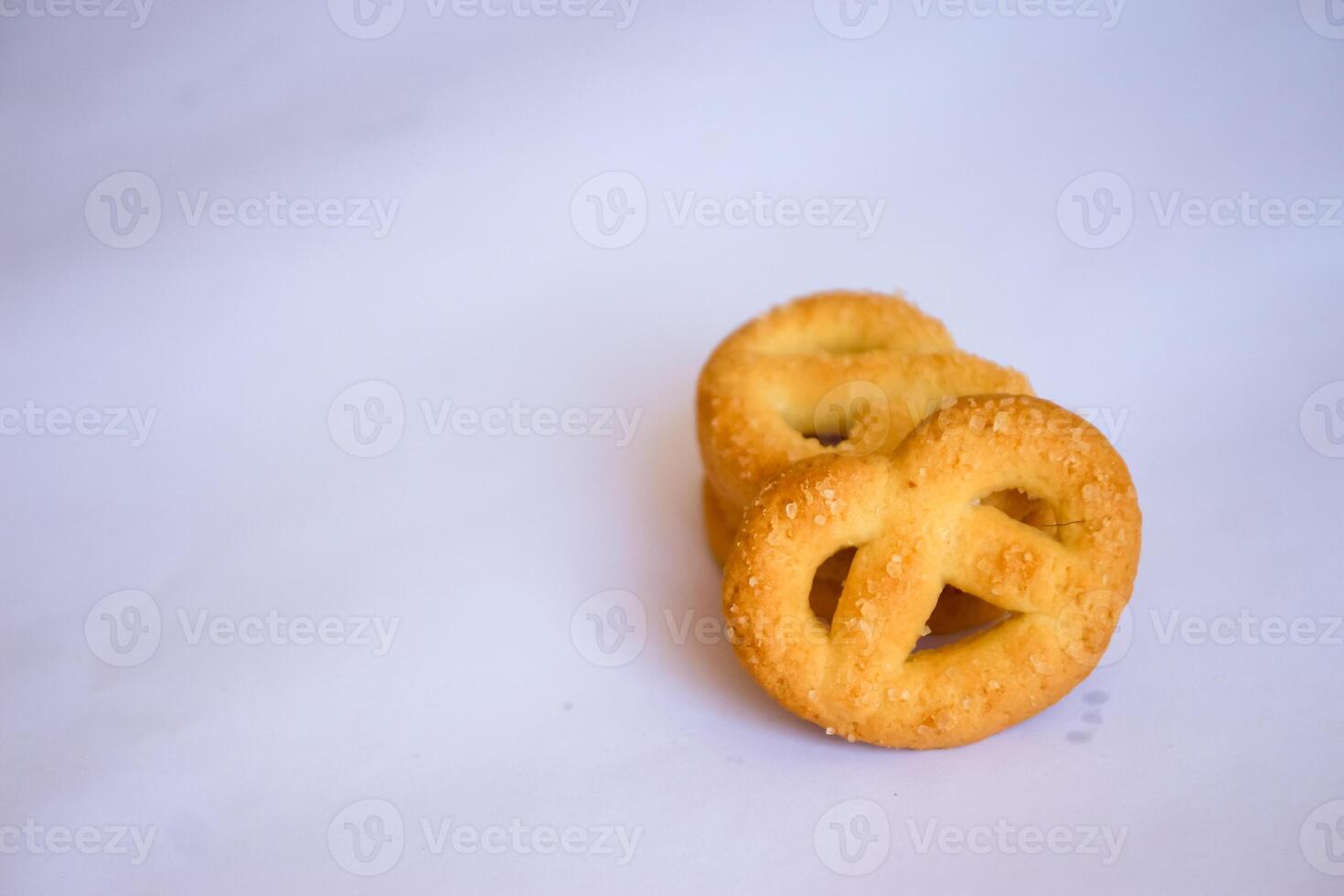Danish butter cookies, Close up of butter cookies coated with white sugar, sweet cookies photo
