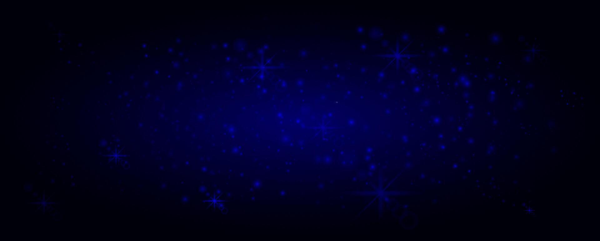 Glare light effect. Star blue dust, sparkles. Glowing stars, lights, sparkles, flashes. On a transparent background. Neon light. Night star vector
