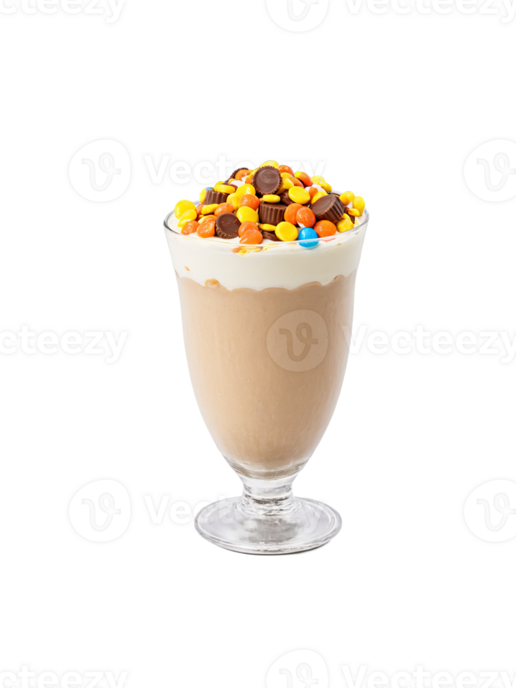 Reese s milkshake peanut butter cup glass Reese s pieces peanut butter chocolate png