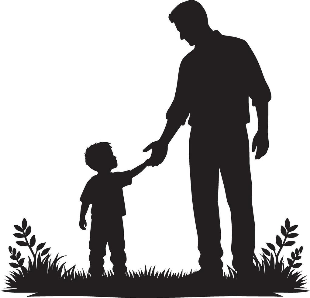 Father and son icon illustration concept vector