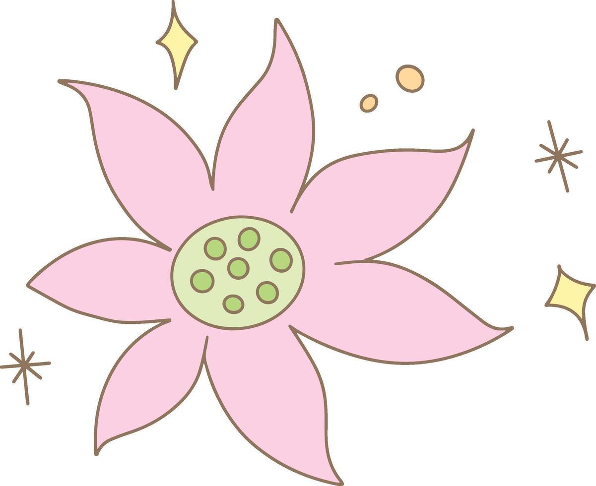 cute pastel flowers vector