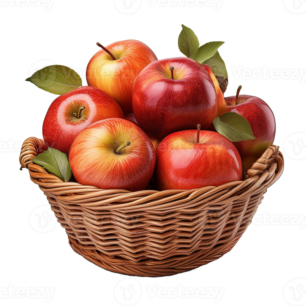 A basket of apples png