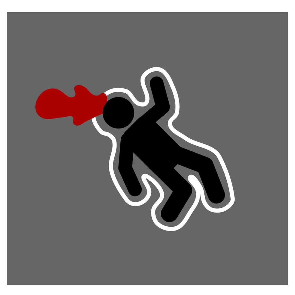 illustration of people dying from falls, suicide vector