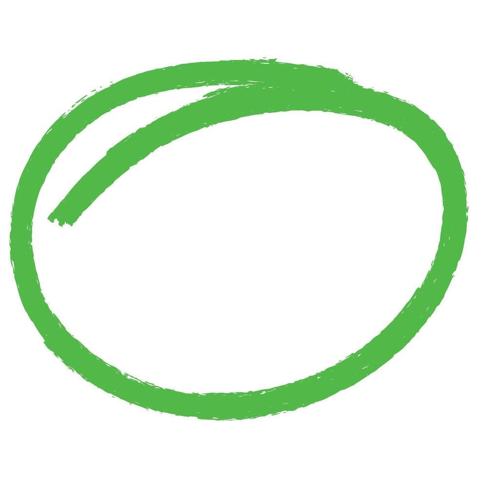 Hand drawn green highlight circle vector