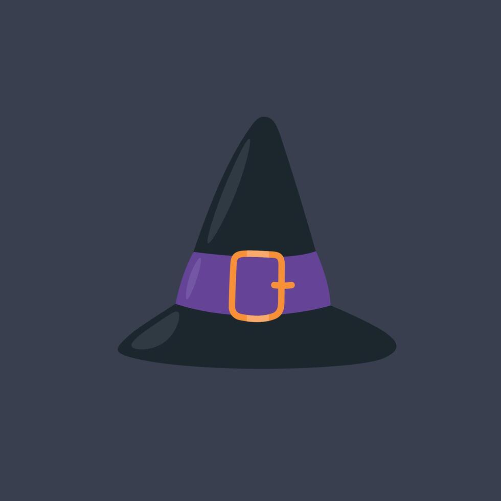 witch hat in flat design. vector