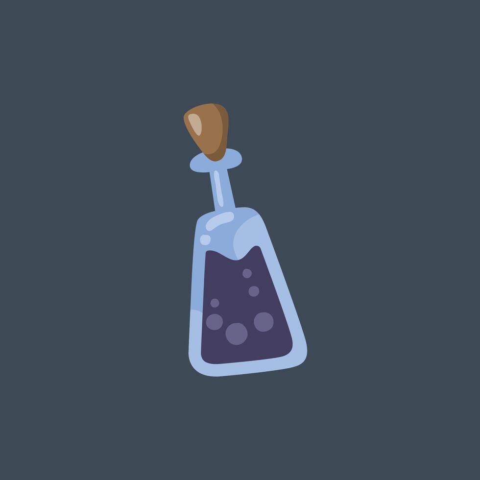 dark potion in flat design. vector