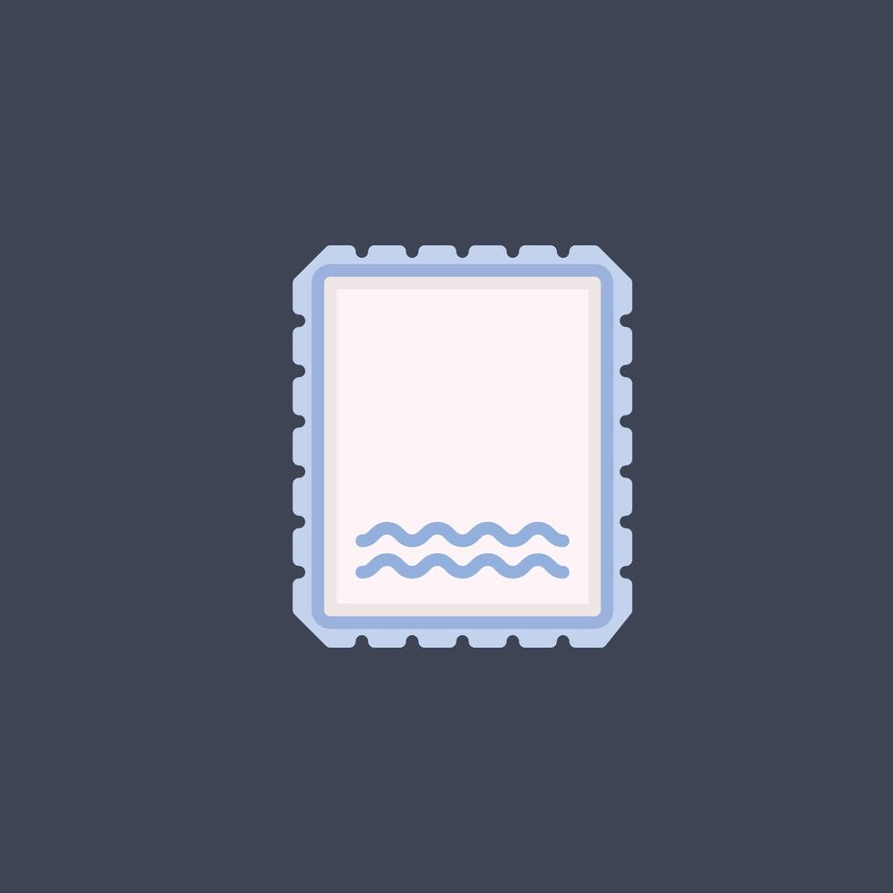 blank stamp in flat design. vector