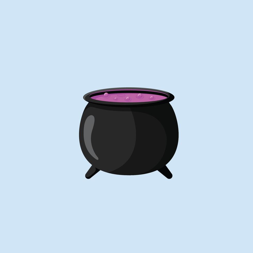 cauldron in flat design. vector