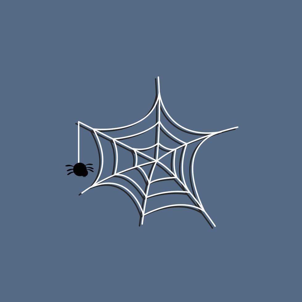 spider nest in flat design. vector