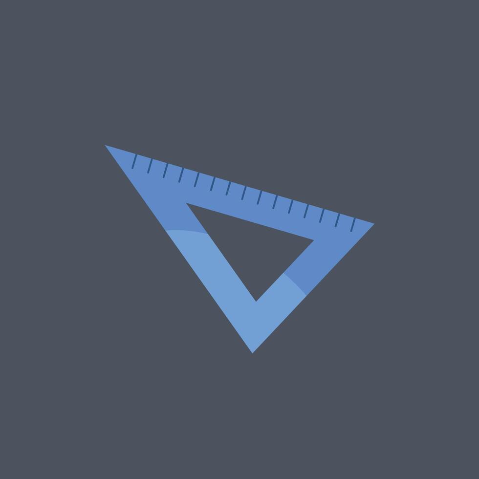 triangle ruler in flat design. vector
