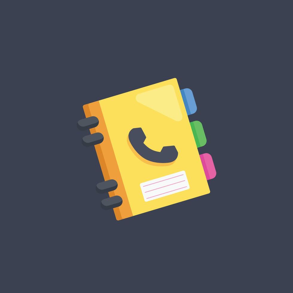 phone book in flat design. vector