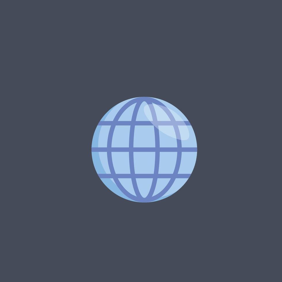 net globe in flat design. vector