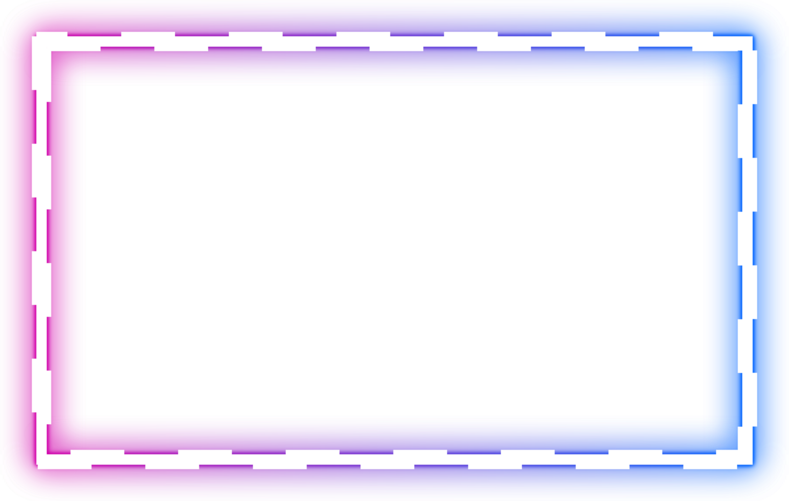 Shinning neon gradient frame png