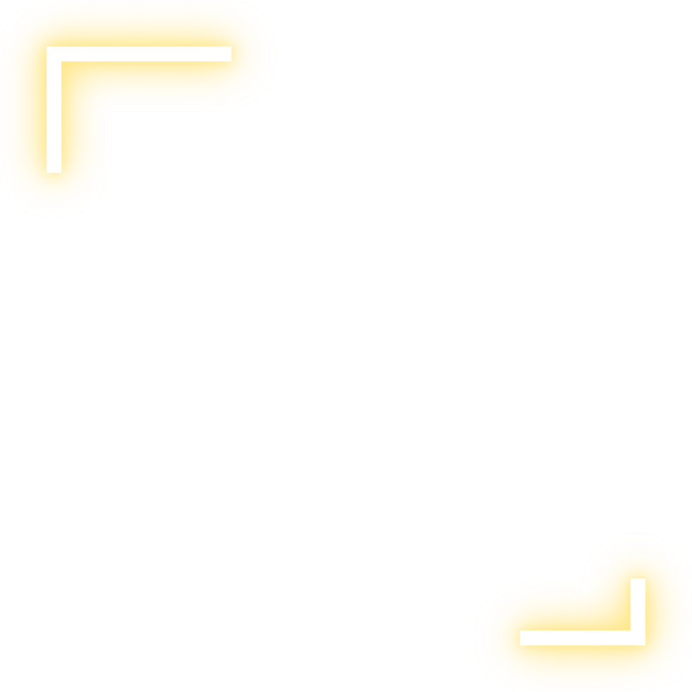 Yellow glowing neon square frame png