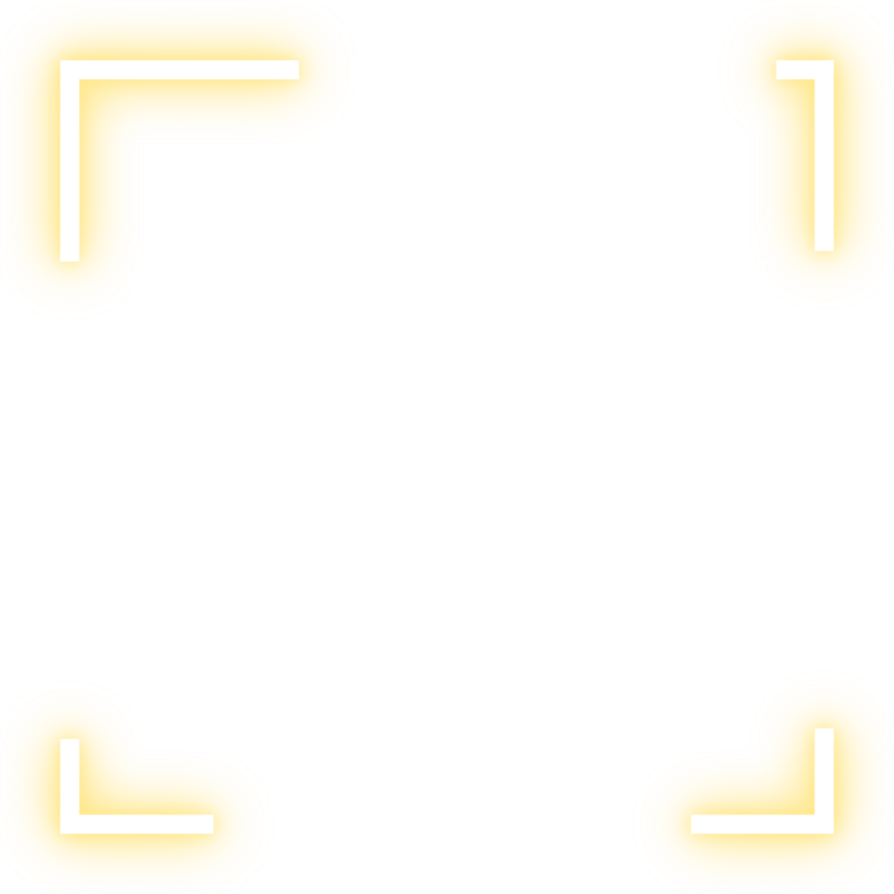 Yellow neon glowing square frame png