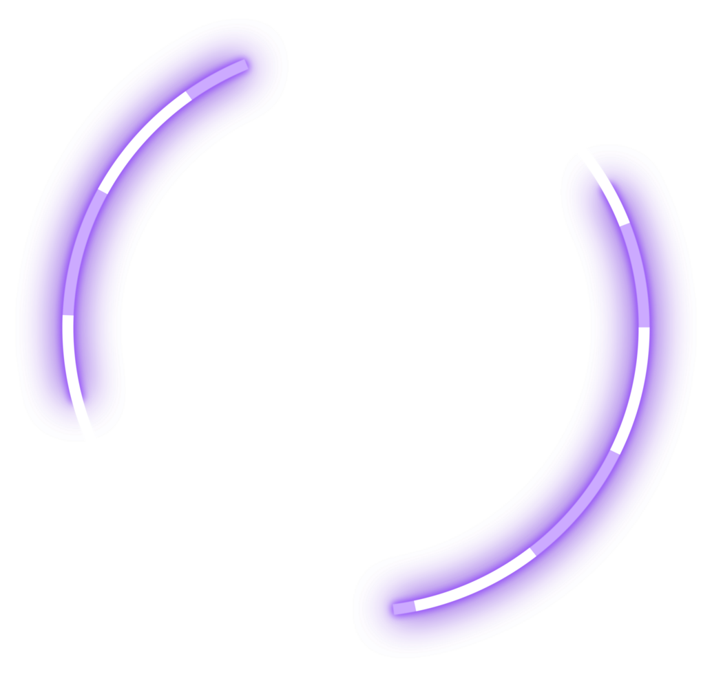 Glowing purple neon circle png