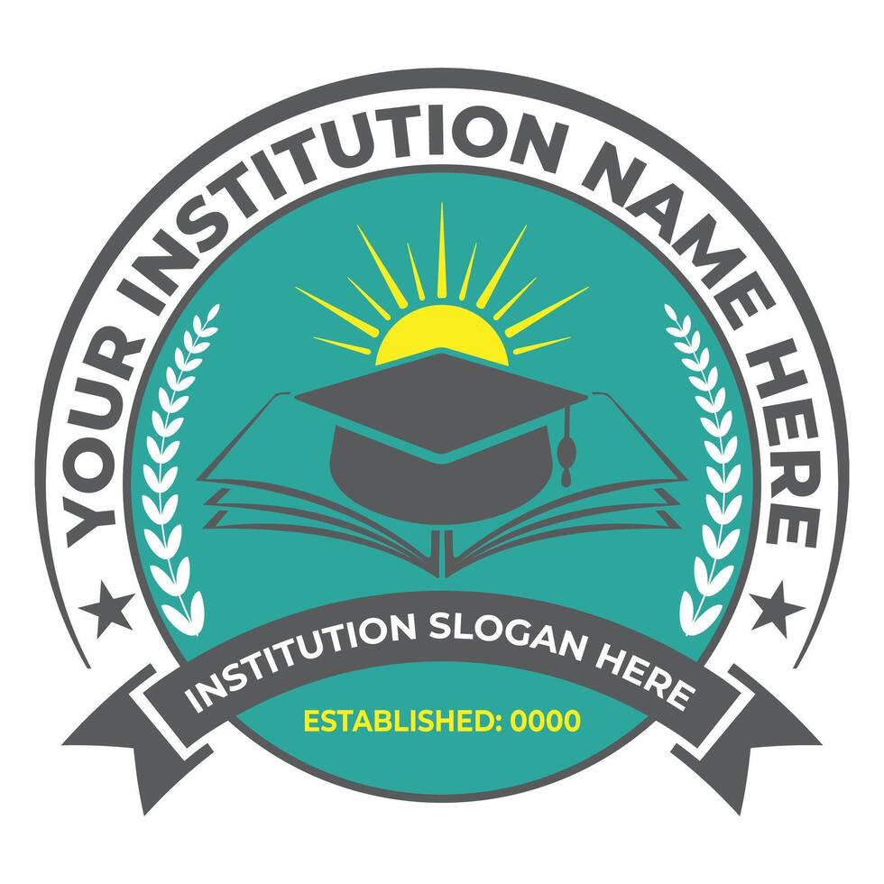 Education logo and school badge template design vector
